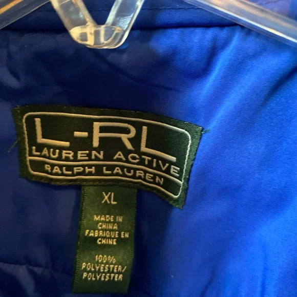 Lauren Active by Ralph Lauren vintage blue windbreaker bomber jacket - Picture 3 of 6